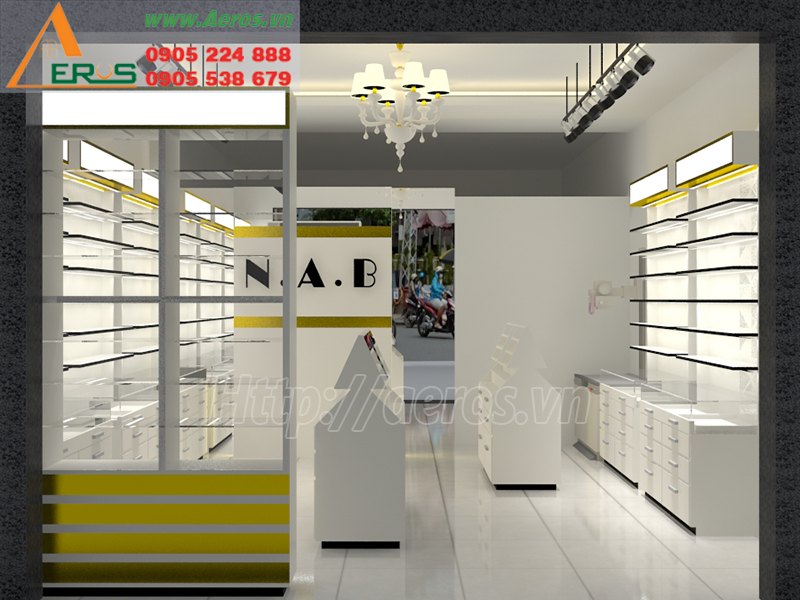Hình ảnh thiết kế shop mắt kính N.A.B ở tại quận Phú Nhuận, TPHCM