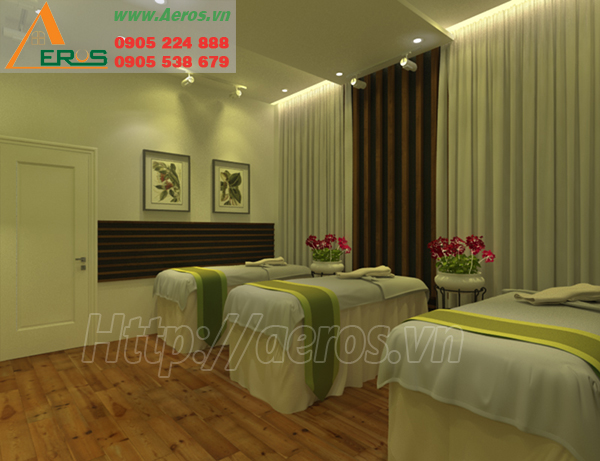 Hình ảnh thiết kế thi công nội thất spa Green Field ở quận Gò Vấp, TPHCM