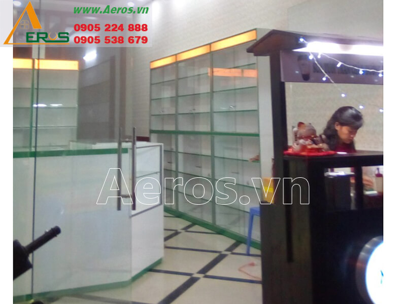 Hình ảnh Aeros thi công nội thất nhà thuốc tây Thiên Ân ở tại quận Tân Phú, TPHCM