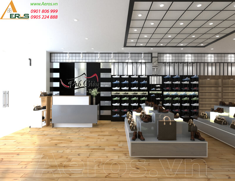 Hình ảnh thiết kế shop giày dép Phố Giày