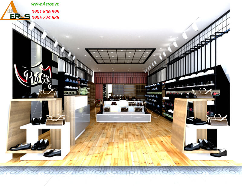 Hình ảnh thiết kế shop giày dép Phố Giày