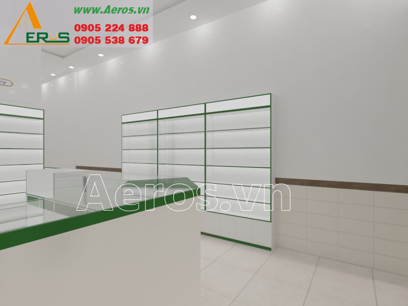 Hình ảnh Aeros thiết kế nội thất cho nhà thuốc tây Thiên Ân