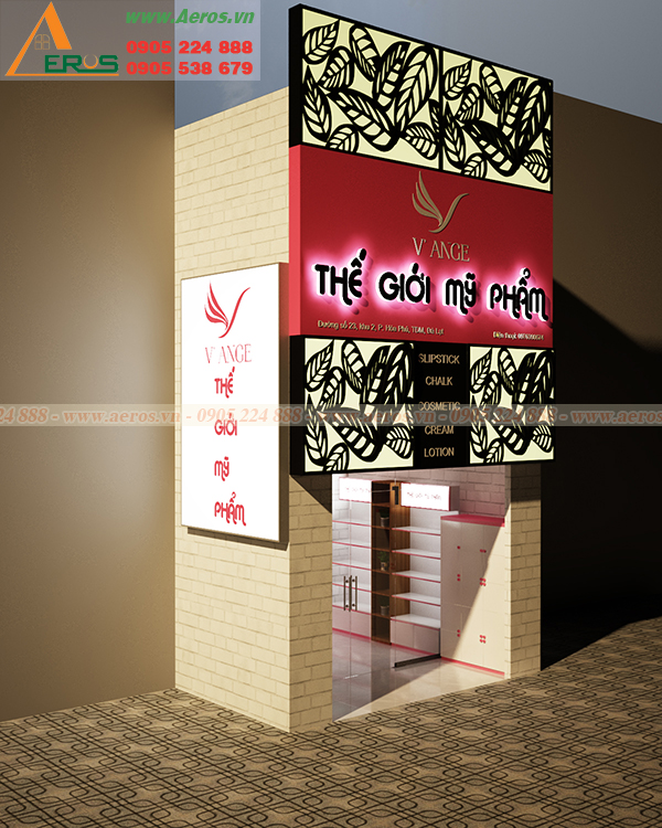 Hình ảnh thiết kế shop mỹ phẩm chị Vy tại Lâm Đồng