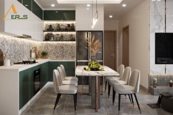 Hình ảnh dự án Phong Cách Tủ Bếp Hiện Đại - Lựa Chọn Hoàn Hảo Cho Nhà Bếp Của Bạn. Phong cách tủ bếp hiện đại, tiện ích vượt trội mang đến không gian bếp sang trọng, thể hiện đẳng cấp. Cùng AEROS khám phá những mẫu tủ bếp bền đẹp, tiết kiệm chi phí.