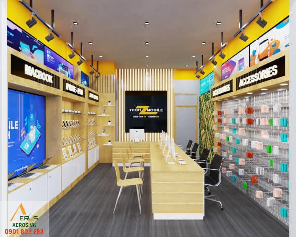 Hình ảnh dự án Thiết kế cửa hàng điện thoại TechZMobile. Khám phá chi tiết về dự án Thiết kế cửa hàng điện thoại TechZMobile được thực hiện bởi đội ngũ chuyên gia giàu kinh nghiệm. Dự án này thể hiện sự chuyên nghiệp và chất lượng trong từng công đoạn thực hiện.