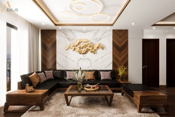 Hình ảnh dự án Tổng Hợp Mẫu Thiết Kế Nội Thất Gỗ Óc Chó Đẹp Nhất 2023. Gỗ óc chó là một trong những loại gỗ quý hiếm được nhiều gia chủ lựa chọn nội thất cho ngôi nhà của mình. Cùng AEORS tìm hiểu những mẫu thiết kế nội thất gỗ óc chó đẹp nhất 2023 nhé !