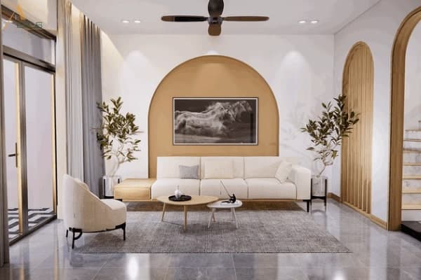 Hình ảnh dự án Thiết kế nội thất nhà phố 3 tầng đẹp và hiện đại nhất 2023. Thiết kế nội thất nhà phố 3 tầng đẹp, hiện đại và khoa học, hợp  lý mang lại không gian sống thoải mái, tiện nghi cho gia đình bạn. Cùng AEROS tìm hiểu những mẫu nội thất nhà phố 3 tầng đẹp và hiện đại nhất 2023 nhé!