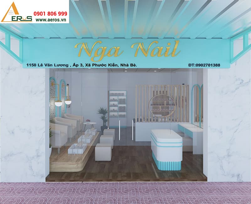 Hình ảnh dự án Thiết kế nội thất tiệm Nga Nail tại Nhà Bè, TPHCM. Khám phá chi tiết về dự án Thiết kế nội thất tiệm Nga Nail tại Nhà Bè, TPHCM được thực hiện bởi đội ngũ chuyên gia giàu kinh nghiệm. Dự án này thể hiện sự chuyên nghiệp và chất lượng trong từng công đoạn thực hiện.