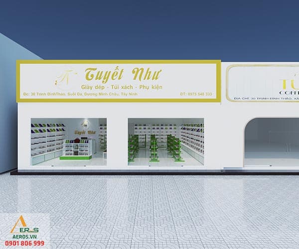 Hình ảnh dự án Thiết kế shop giày dép Tuyết Như tại Tây Ninh. Khám phá chi tiết về dự án Thiết kế shop giày dép Tuyết Như tại Tây Ninh được thực hiện bởi đội ngũ chuyên gia giàu kinh nghiệm. Dự án này thể hiện sự chuyên nghiệp và chất lượng trong từng công đoạn thực hiện.