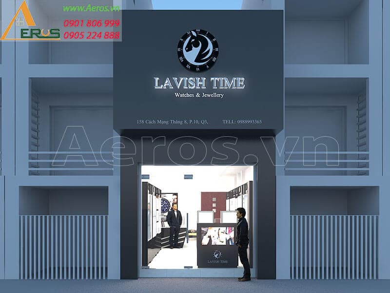 Dự án Thiết kế cửa hàng đồng hồ Lavish Time Hình ảnh dự án Thiết kế cửa hàng đồng hồ Lavish Time. Khám phá chi tiết về dự án Thiết kế cửa hàng đồng hồ Lavish Time được thực hiện bởi đội ngũ chuyên gia giàu kinh nghiệm. Dự án này thể hiện sự chuyên nghiệp và chất lượng trong từng công đoạn thực hiện.