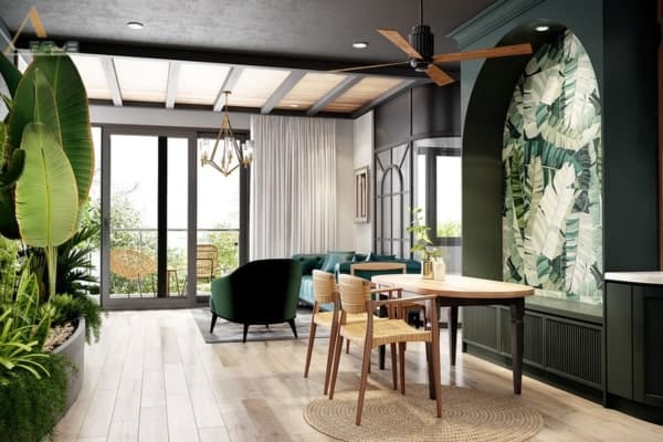 Dự án Nội Thất Xanh Là Gì? Xu Hướng Thiết Kế Nội Thất Xanh 2023 Hình ảnh dự án Nội Thất Xanh Là Gì? Xu Hướng Thiết Kế Nội Thất Xanh 2023. Nội thất xanh hay còn được gọi là phong cách Eco, mang đến không gian tươi mát và tự nhiên cho ngôi nhà. Cùng AEROS khám phá xu hướng thiết kế nội thất xanh trong bài viết sau nhé!