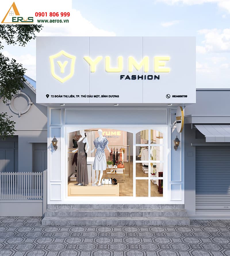Dự án Thiết kế shop thời trang YUME Fashion tại Bình Dương Hình ảnh dự án Thiết kế shop thời trang YUME Fashion tại Bình Dương. Khám phá chi tiết về dự án Thiết kế shop thời trang YUME Fashion tại Bình Dương được thực hiện bởi đội ngũ chuyên gia giàu kinh nghiệm. Dự án này thể hiện sự chuyên nghiệp và chất lượng trong từng công đoạn thực hiện.