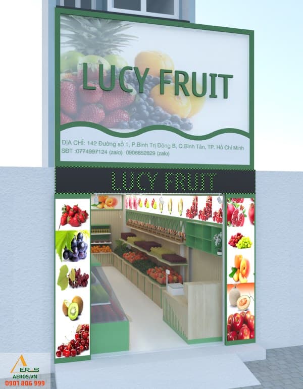Dự án Thiết kế thi công shop trái cây Lucy Fruit của anh Hiển tại Bình Tân Hình ảnh dự án Thiết kế thi công shop trái cây Lucy Fruit của anh Hiển tại Bình Tân. Khám phá chi tiết về dự án Thiết kế thi công shop trái cây Lucy Fruit của anh Hiển tại Bình Tân được thực hiện bởi đội ngũ chuyên gia giàu kinh nghiệm. Dự án này thể hiện sự chuyên nghiệp và chất lượng trong từng công đoạn thực hiện.