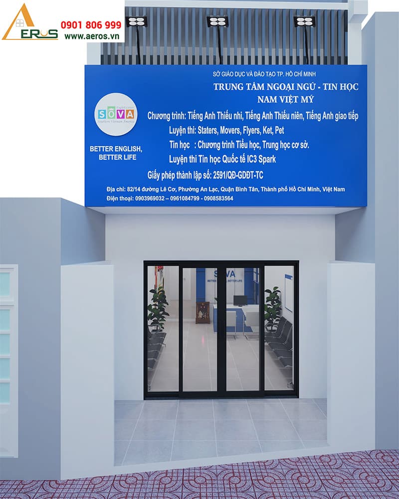 Dự án Thiết kế trung tâm ngoại ngữ Nam Việt Mỹ tại Bình Tân, TPHCM Hình ảnh dự án Thiết kế trung tâm ngoại ngữ Nam Việt Mỹ tại Bình Tân, TPHCM. Khám phá chi tiết về dự án Thiết kế trung tâm ngoại ngữ Nam Việt Mỹ tại Bình Tân, TPHCM được thực hiện bởi đội ngũ chuyên gia giàu kinh nghiệm. Dự án này thể hiện sự chuyên nghiệp và chất lượng trong từng công đoạn thực hiện.