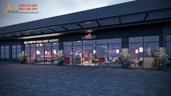 Dự án Thiết kế nhà hàng lẩu bò Trung Hoa: Lẩu Bò Tươi 100 Độ C Hình ảnh dự án Thiết kế nhà hàng lẩu bò Trung Hoa: Lẩu Bò Tươi 100 Độ C. Thiết kế nhà hàng