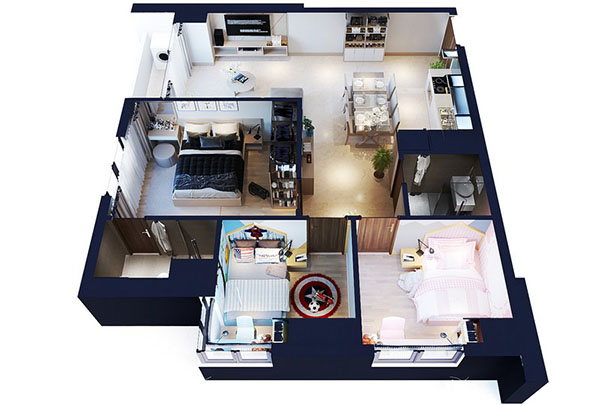 Chia sẻ cách thiết kế nội thất căn hộ chung cư 90m2