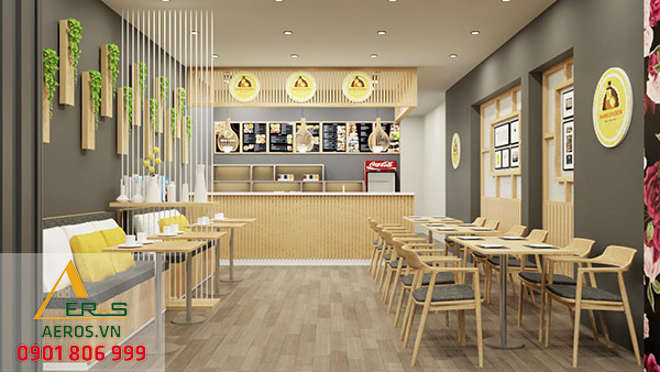 Thiết kế nhà hàng Hàn Quốc của chị Ngọc Lan tại Bình Dương