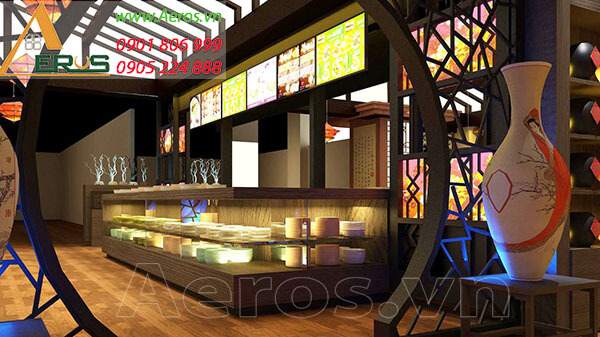 Thiết kế thi công nhà hàng Trung Hoa Yangmi tại Tân Bình, TP.HCM
