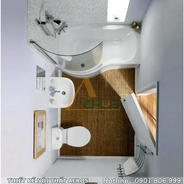 Thiết kế phòng tắm nhỏ 2m2