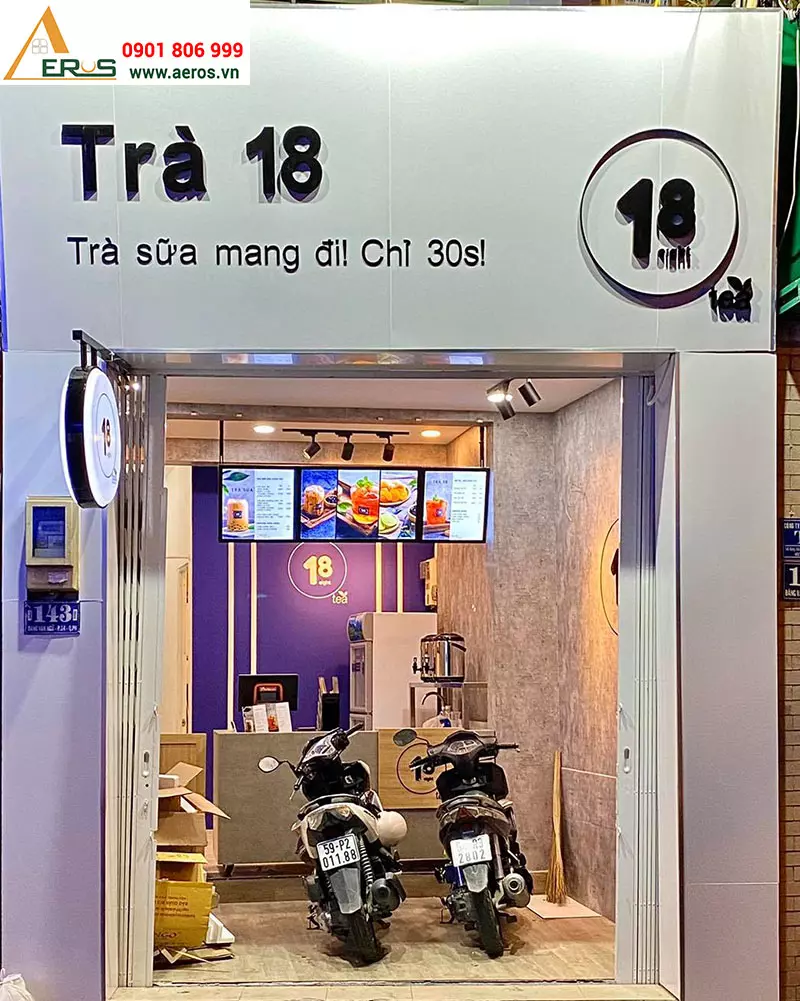 Thi công quán trà sữa 18 tại Phú Nhuận