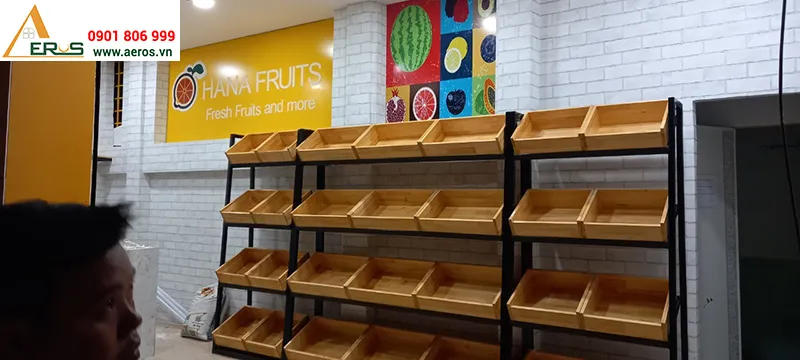 thi công nội thất shop trái cây HaNa Fruits tại Bình Thạnh