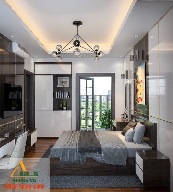 Thiết kế căn hộ 70m2 2 phòng ngủ ở chung cư Him Lam Phú An
