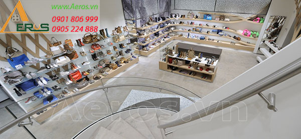 Thiết kế cửa hàng giày dép đẹp và thu hút của chị Hà tại Quận Tân Bình