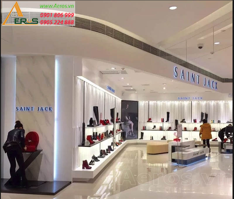 thiết kế cửa hàng giày dép saint jack