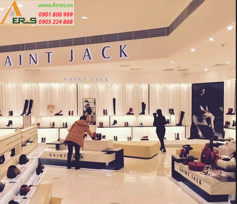 thiết kế cửa hàng giày dép saint jack