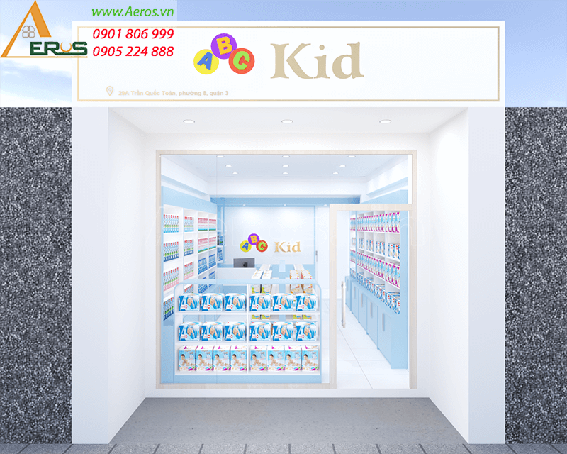 Thiết kế cửa hàng sữa ABC Kid 