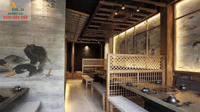 thiết kế nội thất nhà hàng Hàn Quốc