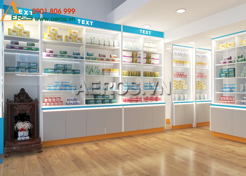 Thiết kế tủ quầy nhà thuốc BP Pharma tại quận 3, TPHCM