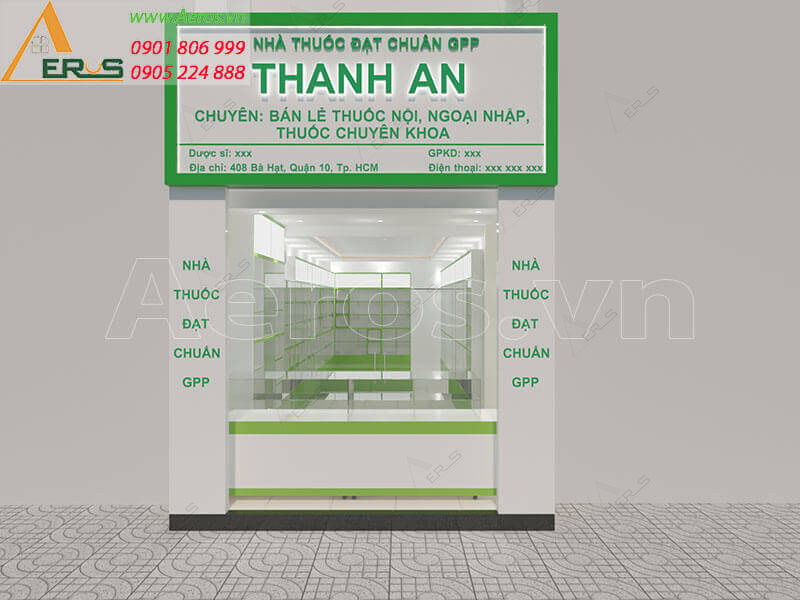 Hình ảnh thiết kế nhà thuốc tây GPP Thanh An tại quận 10, TPHCM