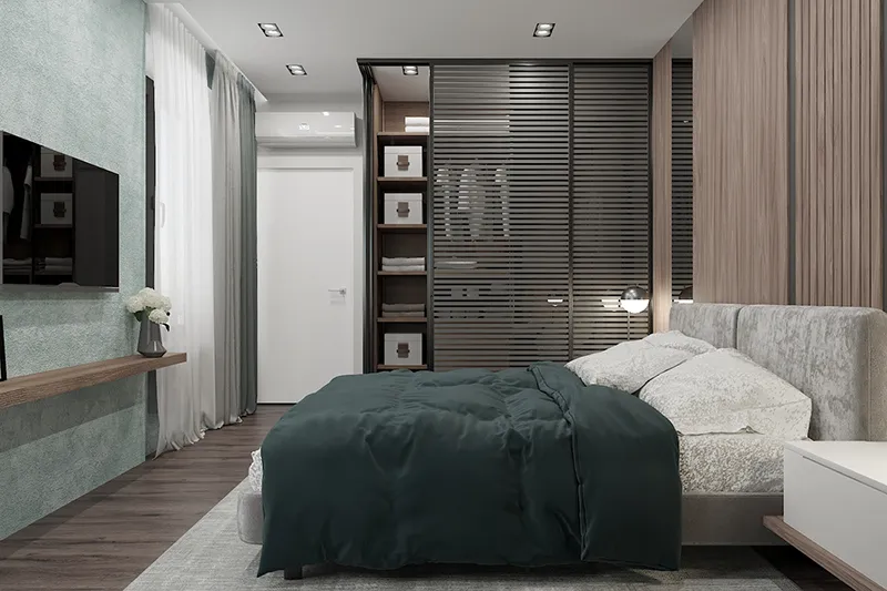 Mẫu thiết kế nội thất căn hộ 70m2 2 phòng ngủ