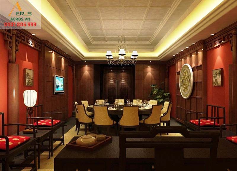 Aeros thiết kế nội thất nhà hàng Trung Hoa