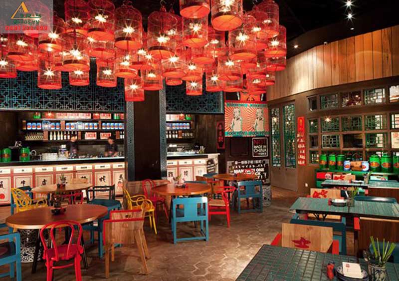 thiết kế nội thất nhà hàng Trung Hoa