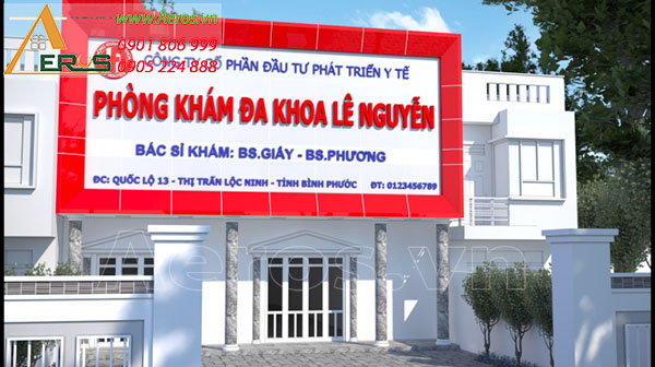 Thiết kế phòng khám đa khoa Lê Nguyễn tại Bình Phước