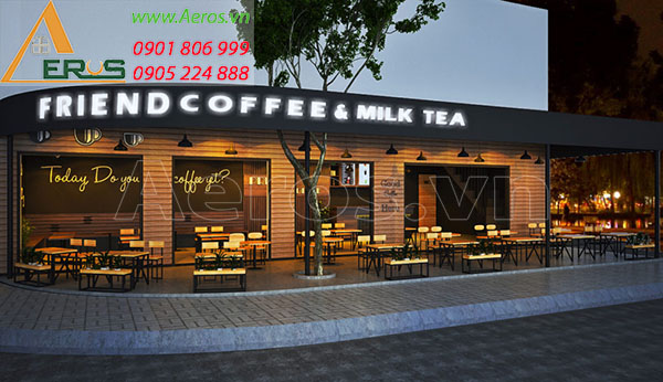 Thiết kế nội thất quán trà sữa Friend Coffee & Milk Tea tại quận 10, TP.HCM