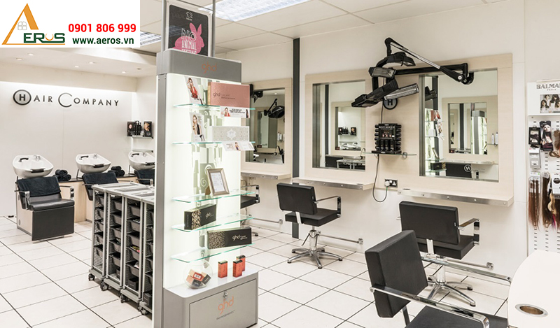 Thiết kế nội thất salon tóc Hair Company của chị Hiền tại quận 10, TP.HCM