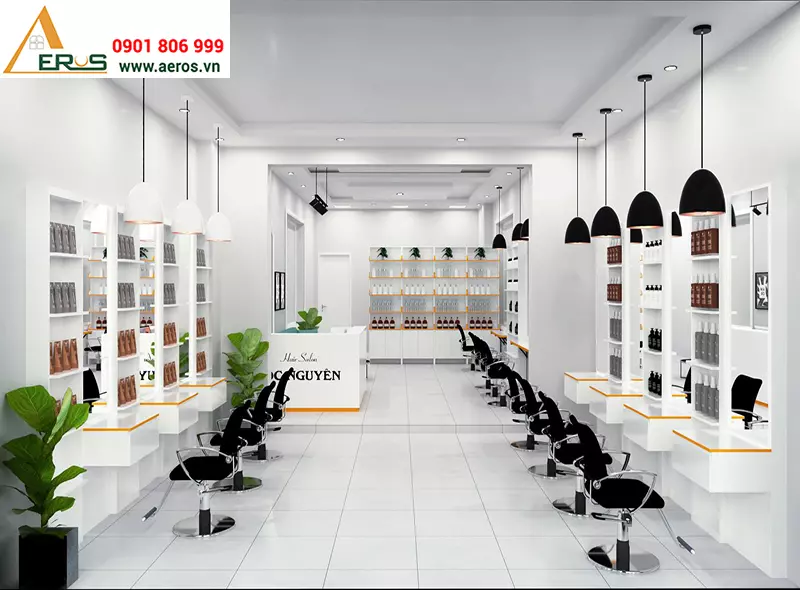 Thiết kế nội thất salon tóc Lộc Nguyên quận Tân Bình