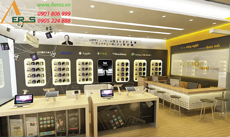 Thiết kế thi công shop điện thoại Fashion Mobile của anh Tùng tại Tân Bình, TP.HCM