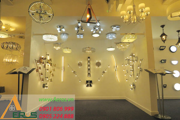 thiết kế showroom đèn trang trí