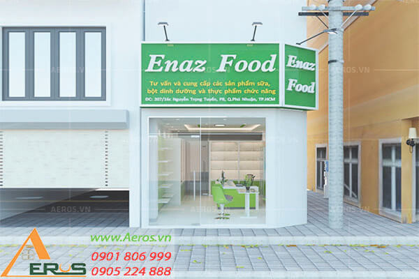 Thiết kế cửa hàng thực phẩm chức năng Enaz Food tại Quận Phú Nhận TPHCM