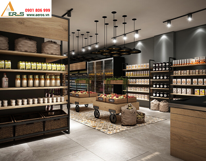 Thiết kế nội thất siêu thị mini của anh Thiện tại quận 3, TP.HCM