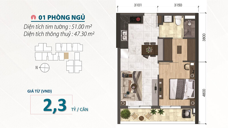 Thiết kế thi công căn hộ chung cư Saigon Asiana