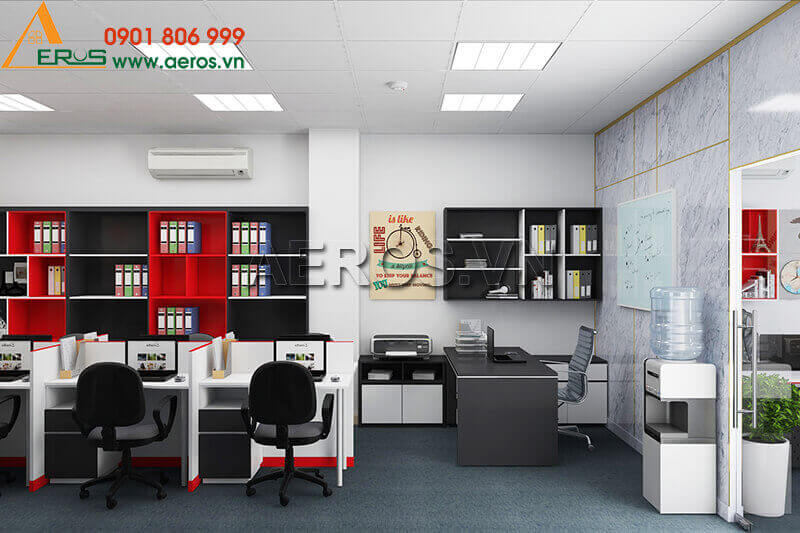Hình ảnh thiết kế thi công văn phòng công ty TỔNG ĐÀI ĐỊA ỐC tại quận 1, TPHCM
