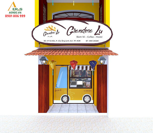 Thiết kế thi công nội thất tiệm bánh Grandma Lu của chị Hương, quận 1