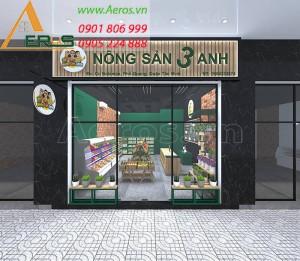 Thiết kế nội thất shop nông sản 3 anh - Tân Bình