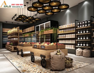 Thiết kế nội thất siêu thị mini của anh Thiện tại quận 3, TP.HCM