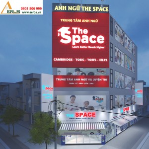 Thiết kế nội thất trung tâm anh ngữ The Space quận Tân Phú, TPHCM